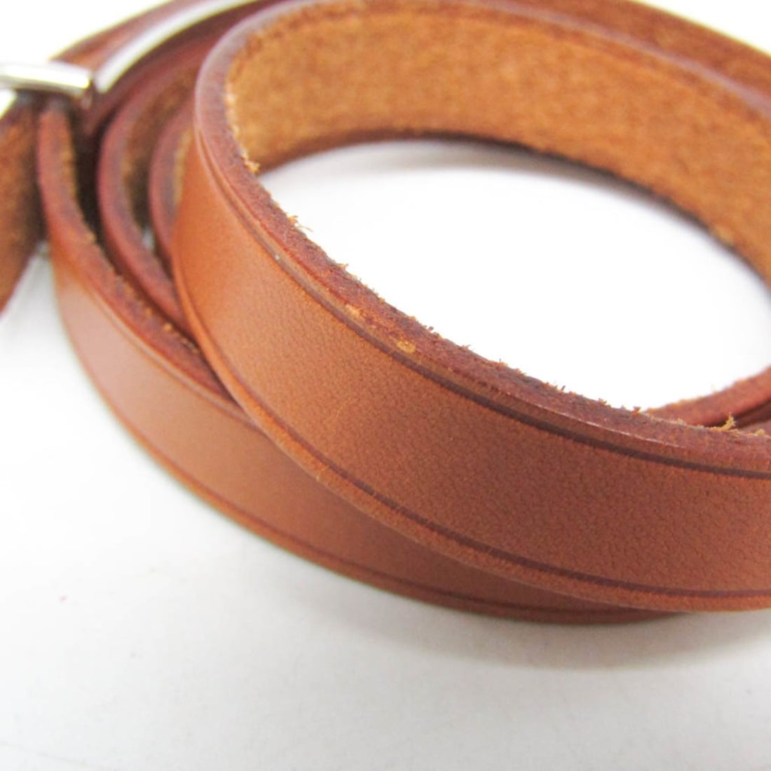 Hermes API II Choker Leather Bangle Brown - 8