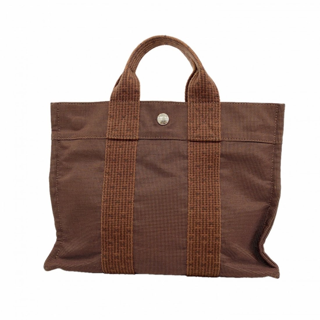 Hermes Hermès Air Line MM Tote Bag, Brown Canvas, Men's and Women's