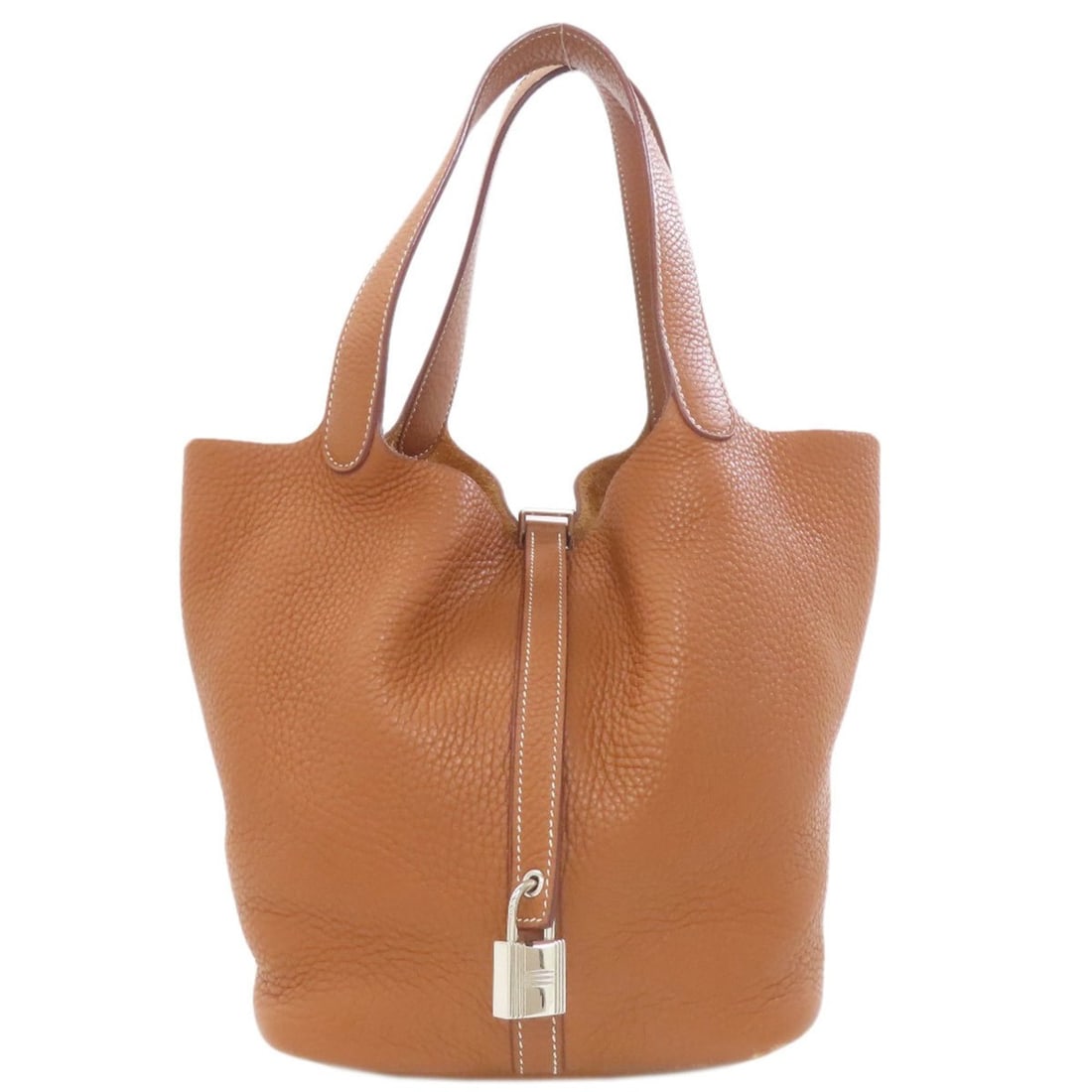Hermès Picotin Lock MM Handbag with Silver Hardware, Taurillon, Women's, HERMES