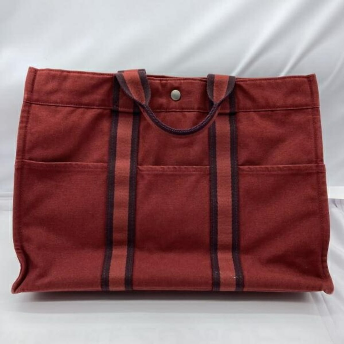 HERMES Foul Tote Bag Red Hermes