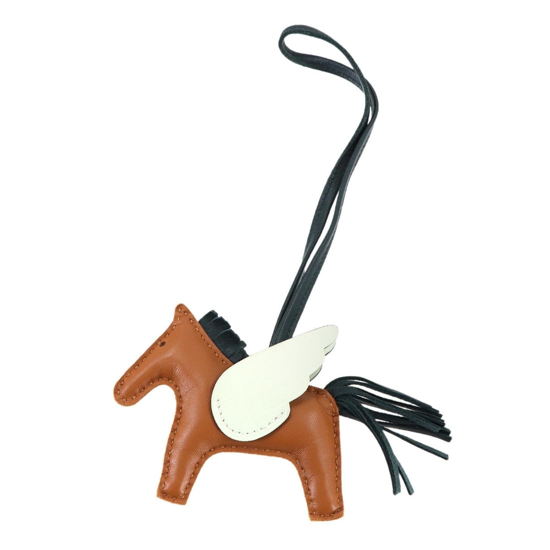Hermes Hermès Rodeo Pegasus PM Handbag Charm, Anjou Milo Gold, Vert Chypre, Fizz, U Stamp: --- Catalog ---Category: SizeSize (HxWxD): 75.00mm x 125.00mm / 2.95'' x 4.92''Category: DesignType: Handbag charmColor: Brown, GreenGender: Women,MenMaterial: Agneau MiloCategory: GeneralBrand: Herme