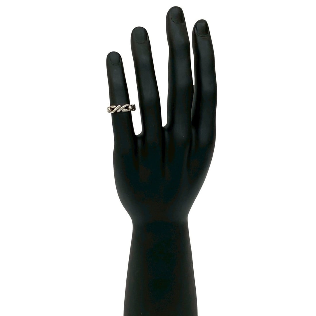 HERMES Chain Motif Silver 800 Ring, Size 8, Women's, 33287