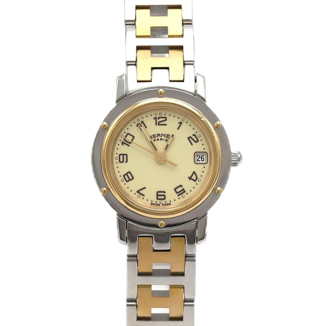 Hermes Clipper Combination CL4.220 SSxGP Quartz Watch (1 of 9)