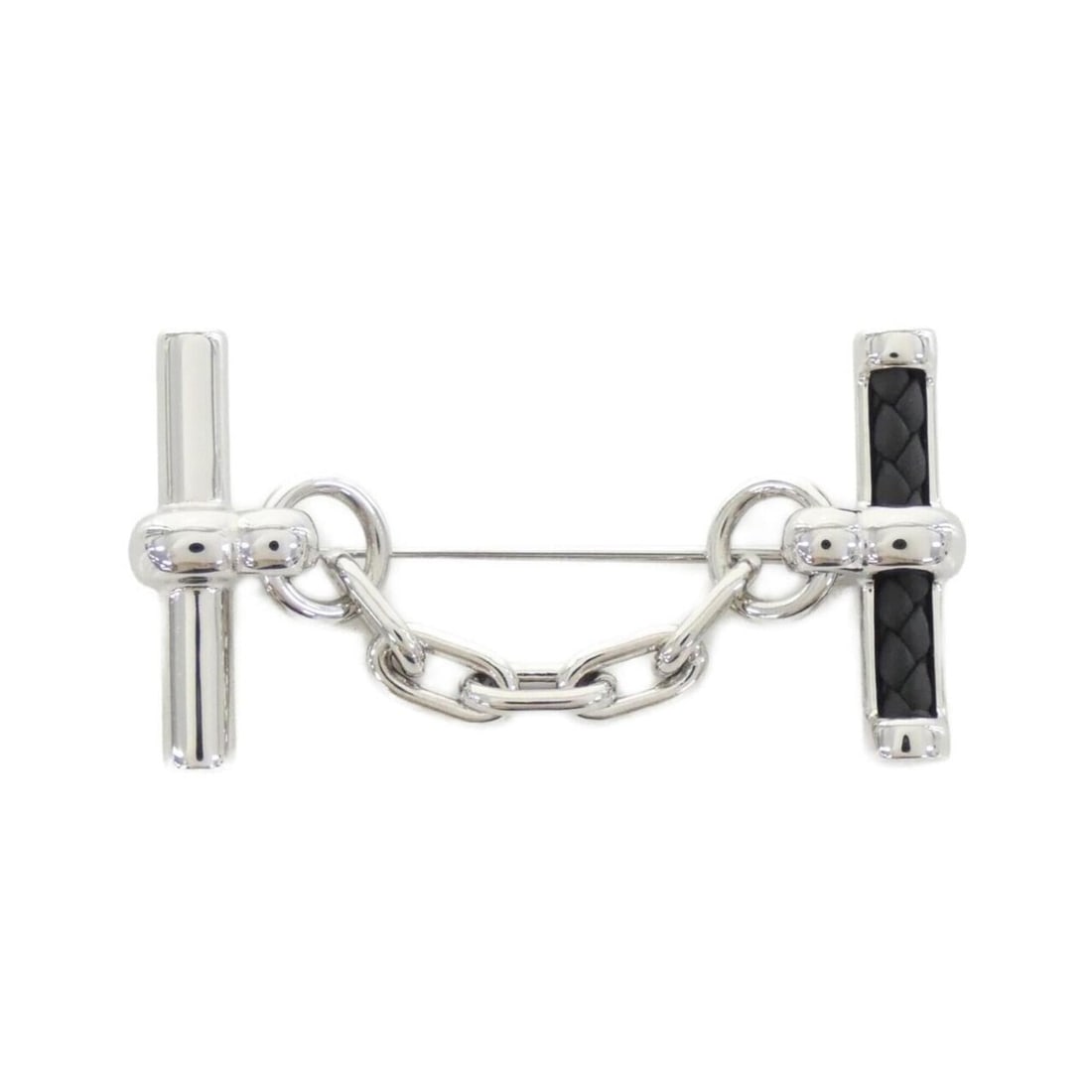 Hermes Hermès Flibustier 100085FP Brooch: --- Catalog ---Category: SizeSize (HxWxD): 3cm x 5cm / 1.18'' x 1.96''Category: DesignType: BroochColor: Black, SilverGender: Women,MenMaterial: PalladiumCategory: GeneralMPN: 100085FPBrand: