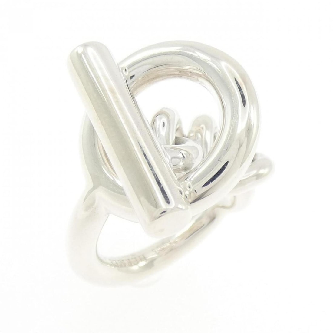 Hermes Hermès Croisette Ring: --- Catalog ---Category: SizeJP Size: 8.5US Size: 4.5Category: DesignType: Band ringColor: SilverGender: WomenMaterial: Silver 925Category: GeneralMPN: H104587BBrand: Hermes--- Item List ---Section: