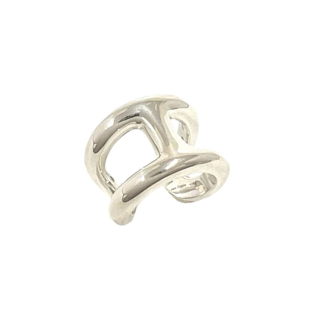 HERMES Osmos GM Ring, Sterling Silver 925, Men's and Women's Accessory, Silver, 36479 (1 of 6)