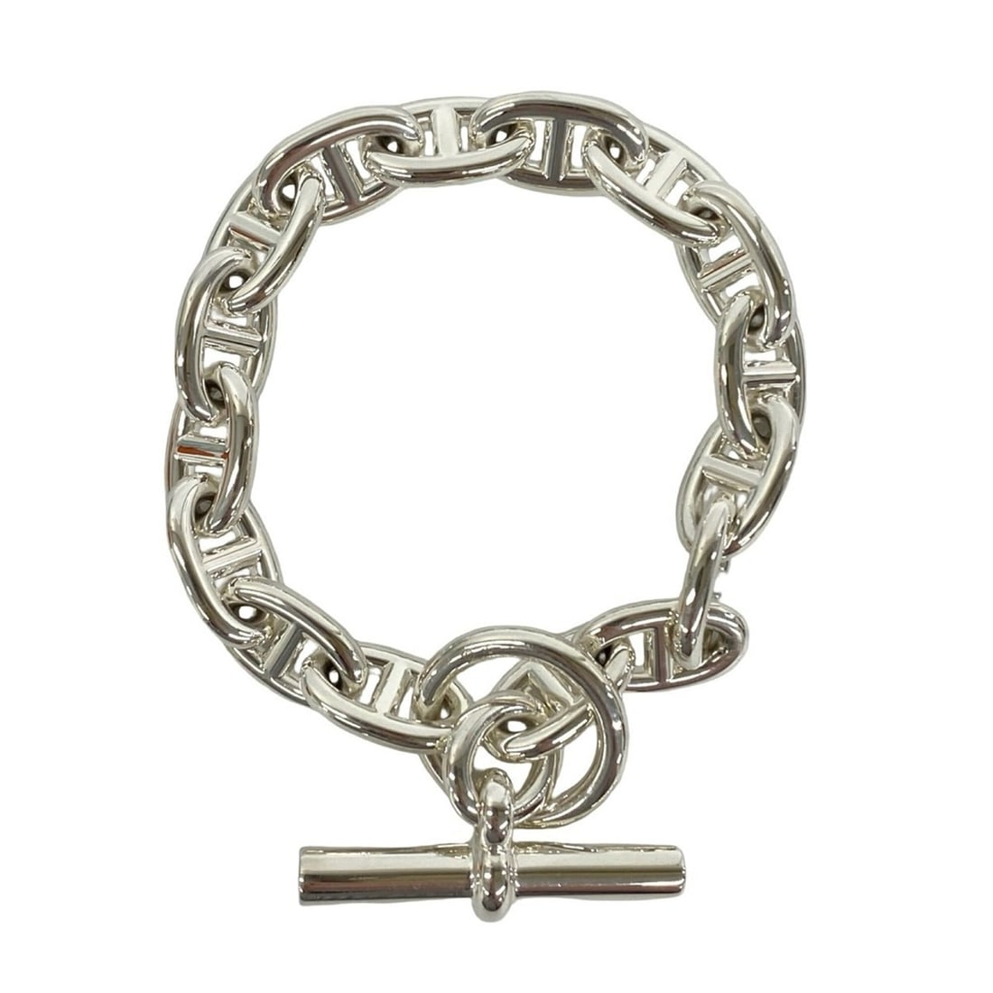 HERMES Chaine d'Ancre MM 16-link bracelet, sterling silver 925, accessory, silver, item number 30001: --- Catalog ---Category: SizeLength: 16.5cm / 6.49''Category: DesignType: Charm braceletColor: SilverGender: WomenMaterial: Silver 925Category: GeneralBrand: Hermes--- Item List ---Section: