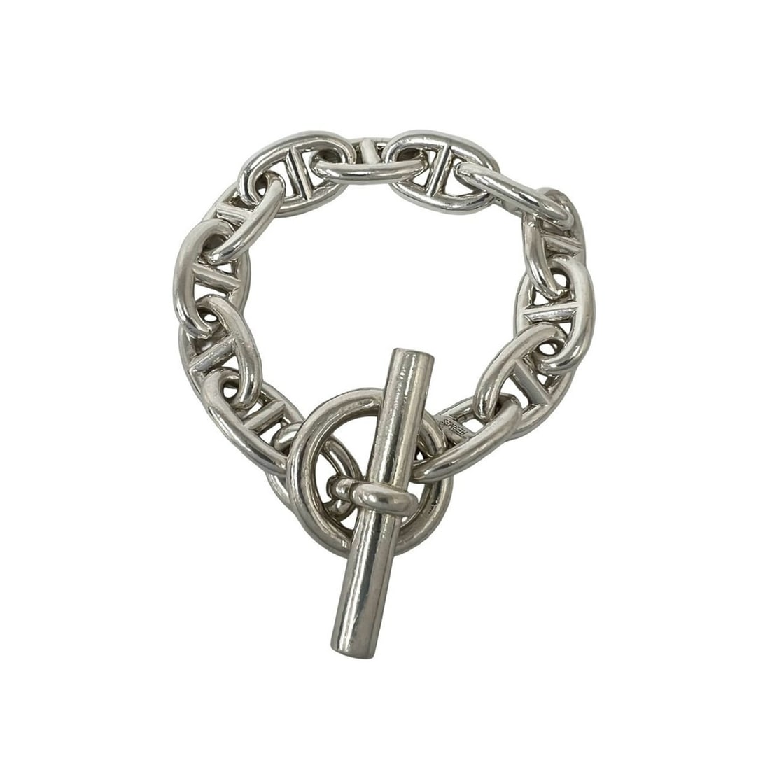 HERMES Chaine d'Ancre TGM 12-link silver bracelet accessory, silver, item number 76448: --- Catalog ---Category: SizeLength: 18cm / 7.08''Category: DesignType: Charm braceletColor: SilverGender: WomenMaterial: SilverCategory: GeneralBrand: Hermes--- Item List ---Section: