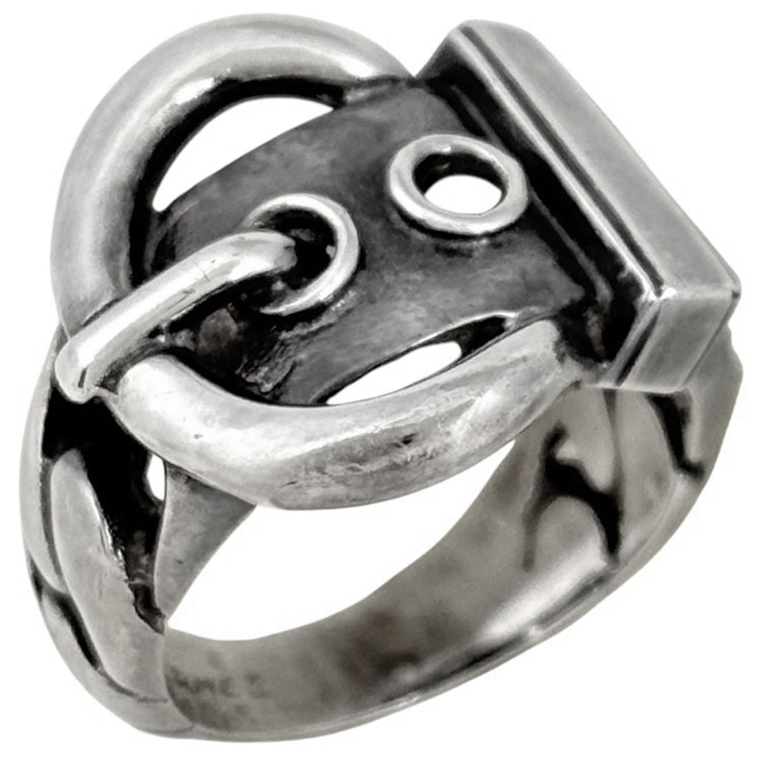 Hermes Boucles Sellier Ring, approximately 925 sterling silver, women's ring.: --- Catalog ---Category: SizeJP Size: 10US Size: 5.5Category: DesignType: Band ringColor: SilverGender: WomenMaterial: Silver 925Category: GeneralBrand: Hermes--- Item List ---Section: