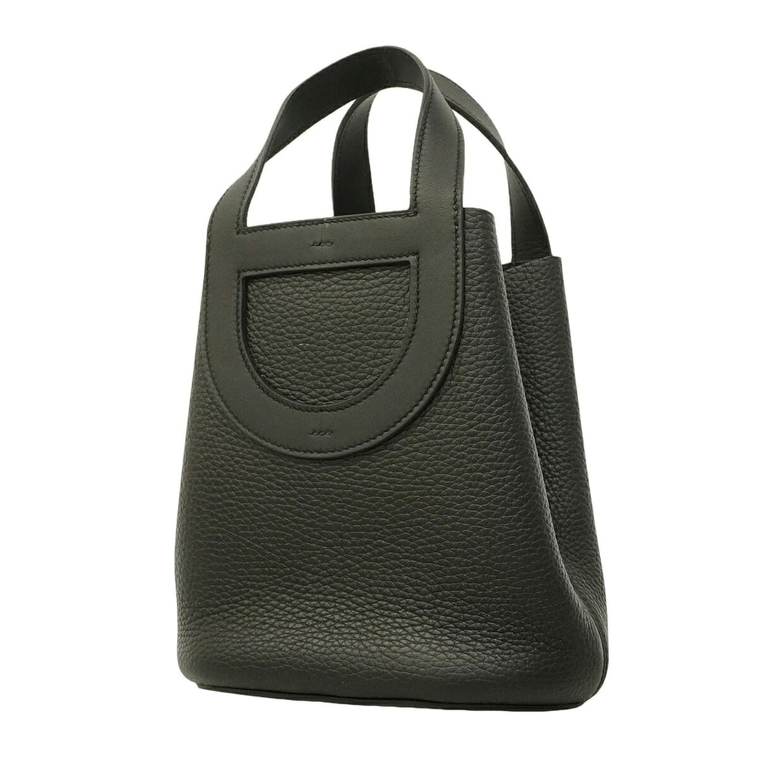 Hermes In the Loop 18 Handbag, Taurillon Clemence Leather, Black, B Stamp, Women's