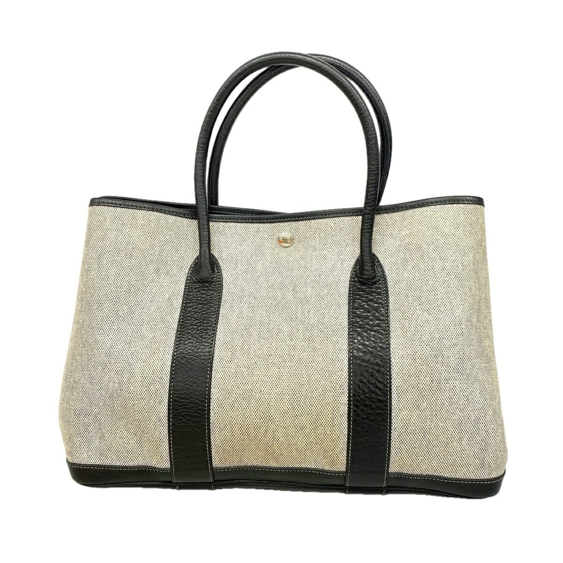Hermes Garden PM Tote Bag, Toile H, Black, ?F stamp, Women's, P3358797