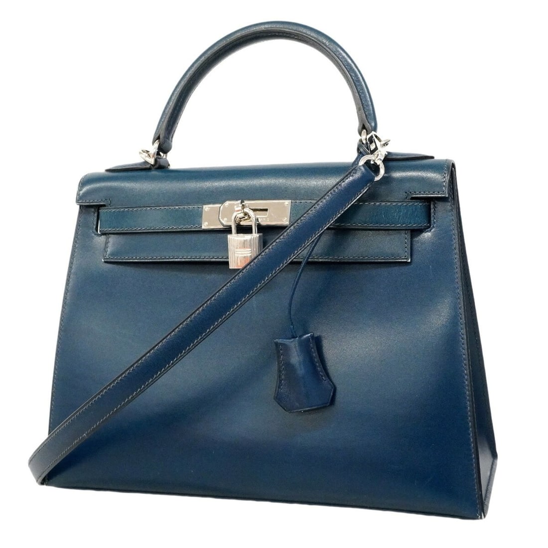 Hermes Kelly 28 Box Calf Colvert Handbag, ?L Stamp, 2-way bag for women, P3194022