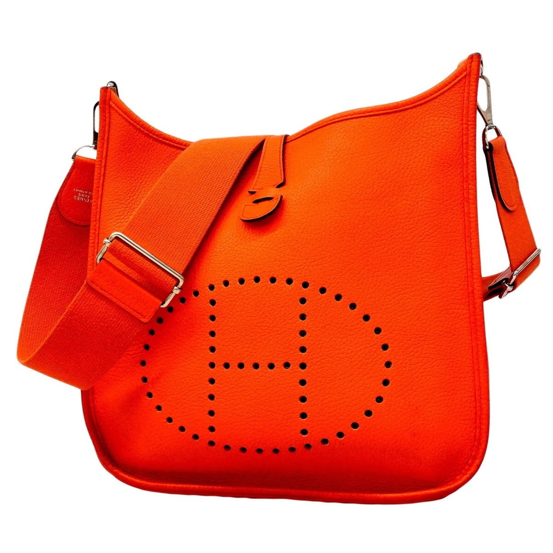 Hermes Evelyne 3PM Shoulder Bag, Taurillon Clemence Leather, Capucines, T Stamp, Women's, P3115471