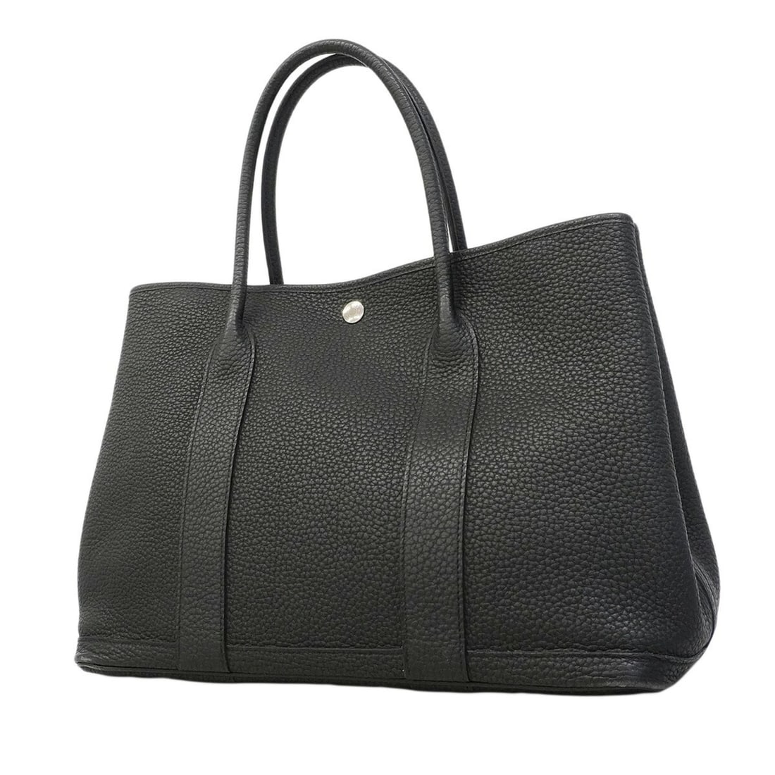 Hermes Garden PM Tote Bag, Negonda Leather, Black, C Stamp, Women's, P3105823: --- Catalog ---Category: SizeSize (HxWxD): 26cm x 37cm x 17.5cm / 10.23'' x 14.56'' x 6.88''Category: DesignType: Tote bagColor: BlackGender: WomenMaterial: Negonda leather Hardware Color: SilverCateg