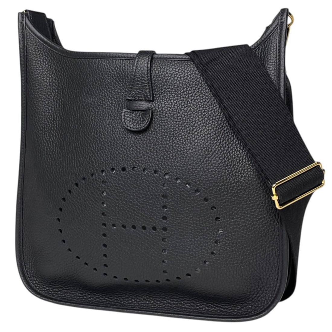 Hermes Evelyne 3 Shoulder Bag PM Taurillon Clemence Black Women's