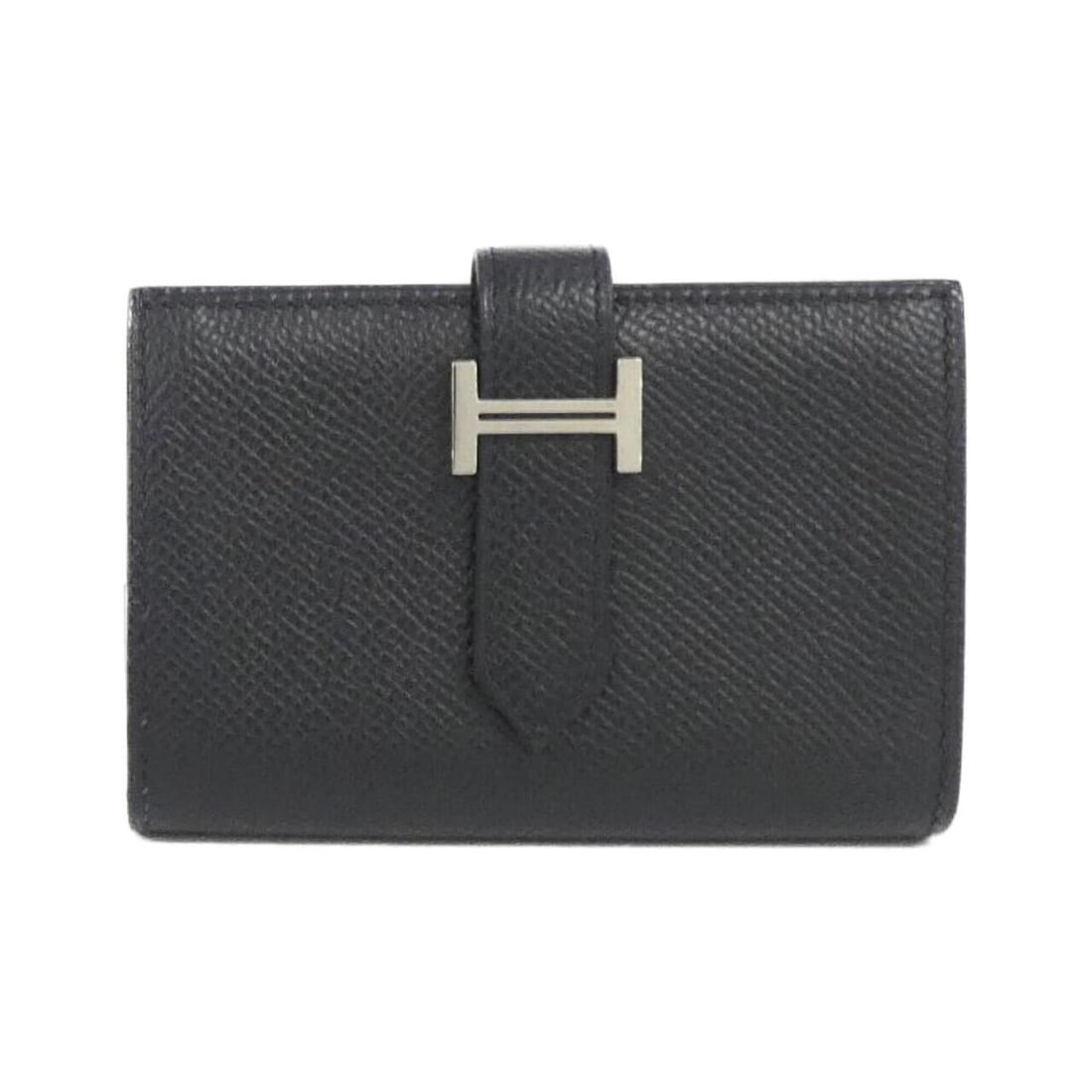 Hermes Bearn Mini 039796CK Wallet: --- Catalog ---Category: SizeSize (HxWxD): 7cm x 10.5cm x 2cm / 2.75'' x 4.13'' x 0.78''Category: DesignType: Wallet (bi-fold)Color: BlackGender: Men,WomenMaterial: Epsom leather Category: