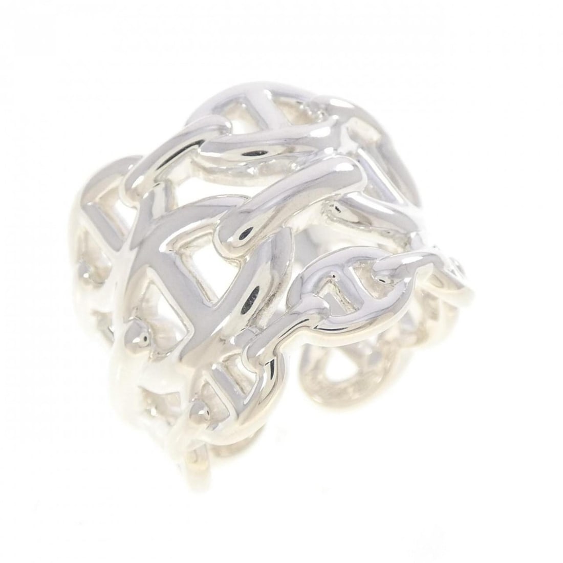Hermes Hermès Chaine d'Ancre Enchainée Ring: --- Catalog ---Category: SizeUS Size: 7Brand Size: 54Category: DesignType: Band ringGender: WomenMaterial: Silver 925Category: GeneralMPN: H109506BBrand: Hermes--- Item List ---Section: