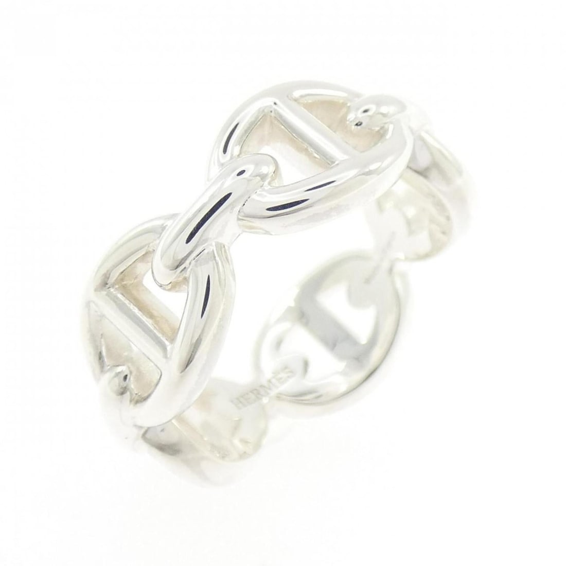 Hermes Hermès Chaine d'Ancre Enchainée Ring: --- Catalog ---Category: SizeUS Size: 6Brand Size: 51Category: DesignType: Band ringGender: WomenMaterial: Silver 925Category: GeneralMPN: H109507BBrand: Hermes--- Item List ---Section: