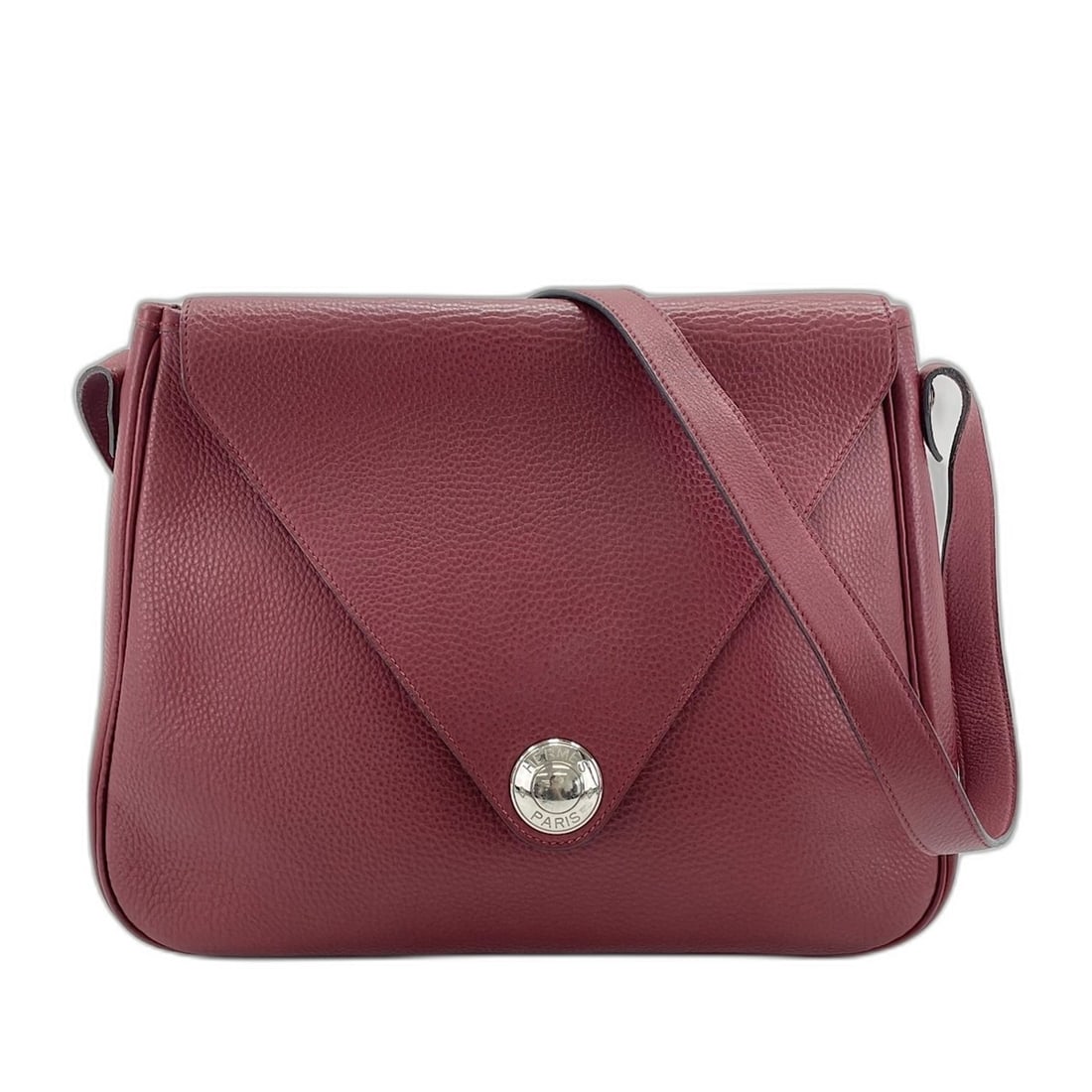 Hermes Christine Shoulder Bag, Wine Red: --- Catalog ---Category: SizeSize (HxWxD): 29cm x 35cm x 9cm / 11.41'' x 13.77'' x 3.54''Category: DesignType: Shoulder bagColor: Red color, WineGender: WomenCategory: GeneralBrand: Hermes--- Item