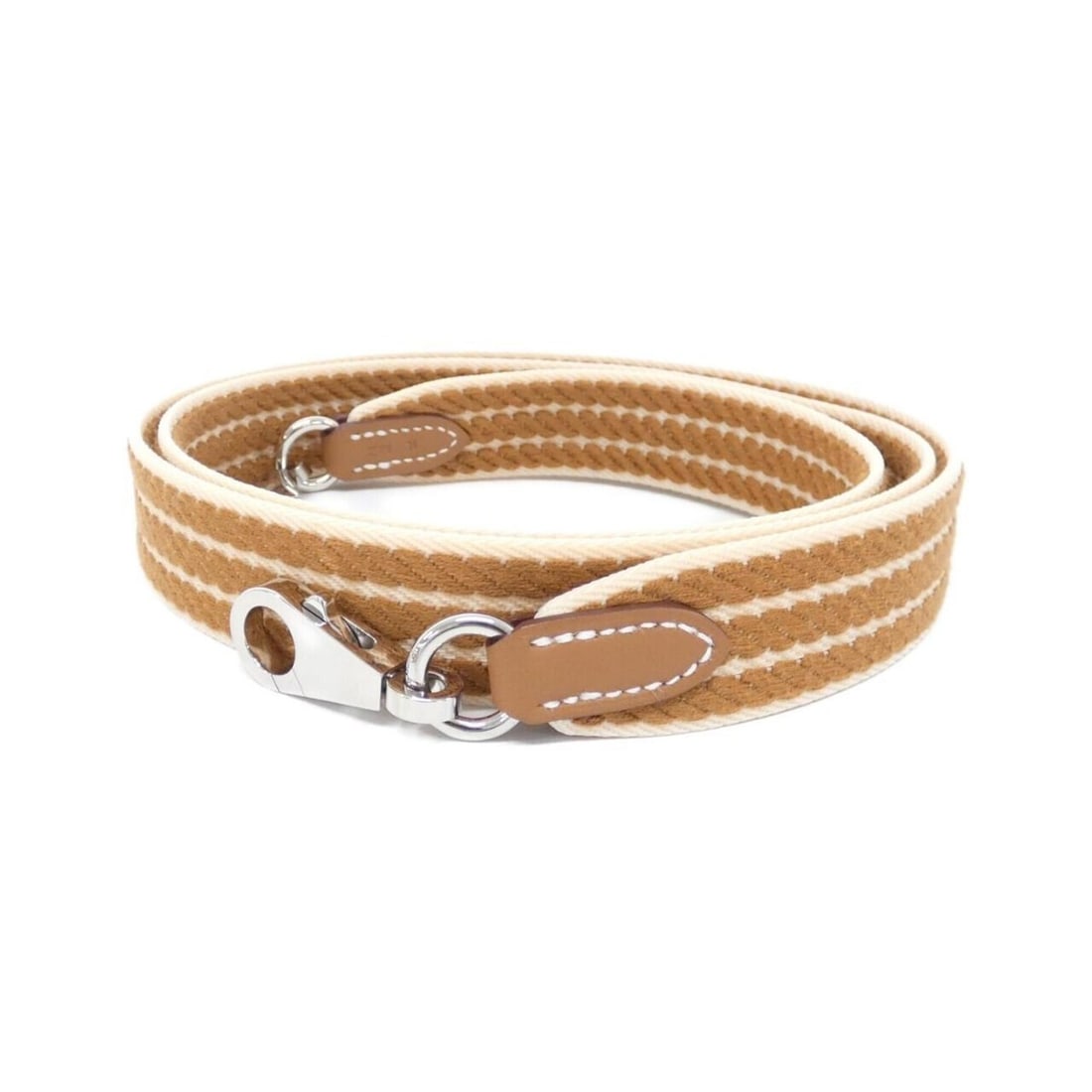 Hermes Sangle Cortage 085711CK Strap: --- Catalog ---Category: SizeSize (HxWxD): 112.5cm x 2.5cm / 44.29'' x 0.98''Category: DesignType: StrapColor: Brown, GoldGender: WomenMaterial: Canvas, Swift leatherCategory: GeneralBrand: Hermes---