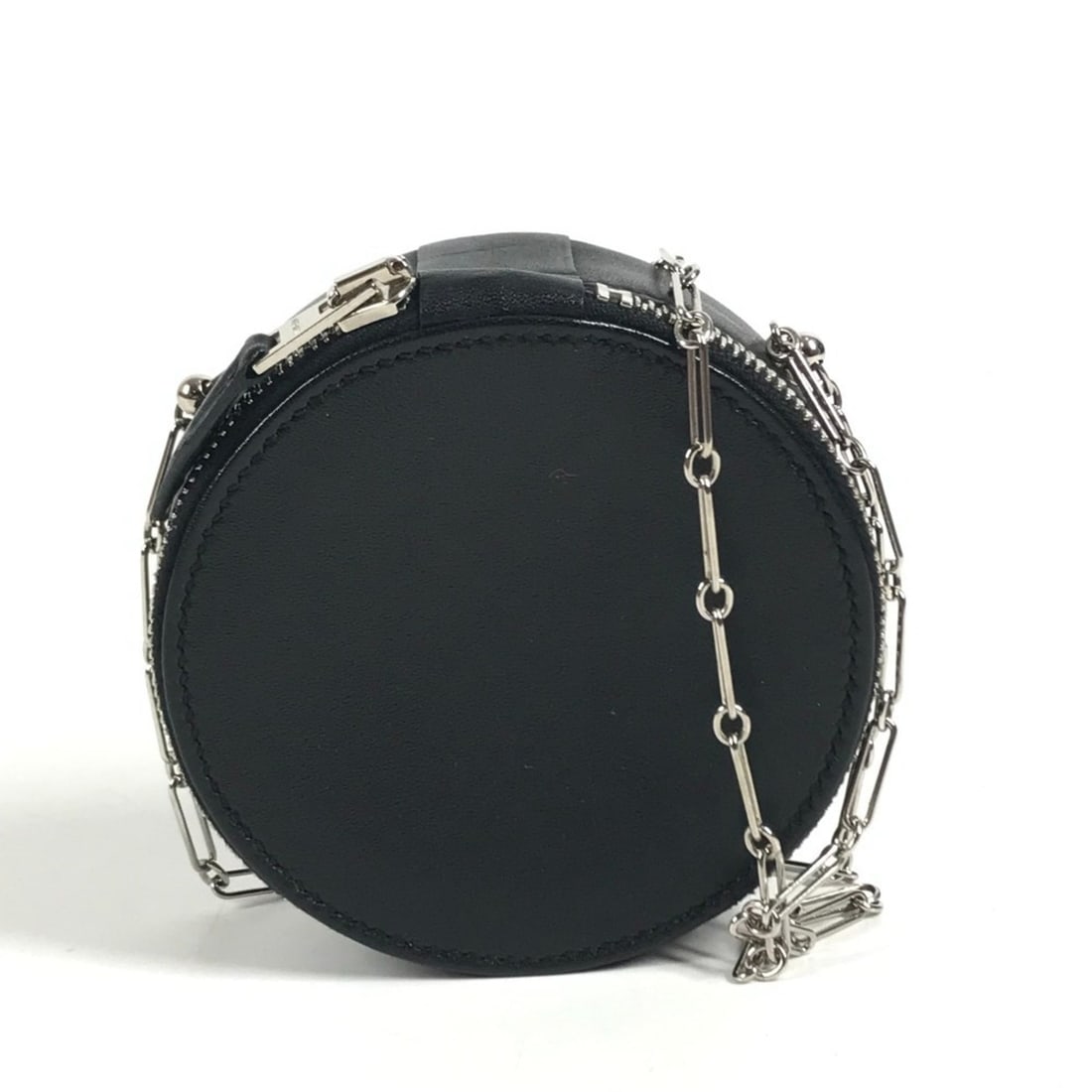 HERMES Villandry Micro Crossbody Chain Bag, Mini Pouch, Necklace, Mirror, Shoulder Swift Leather,