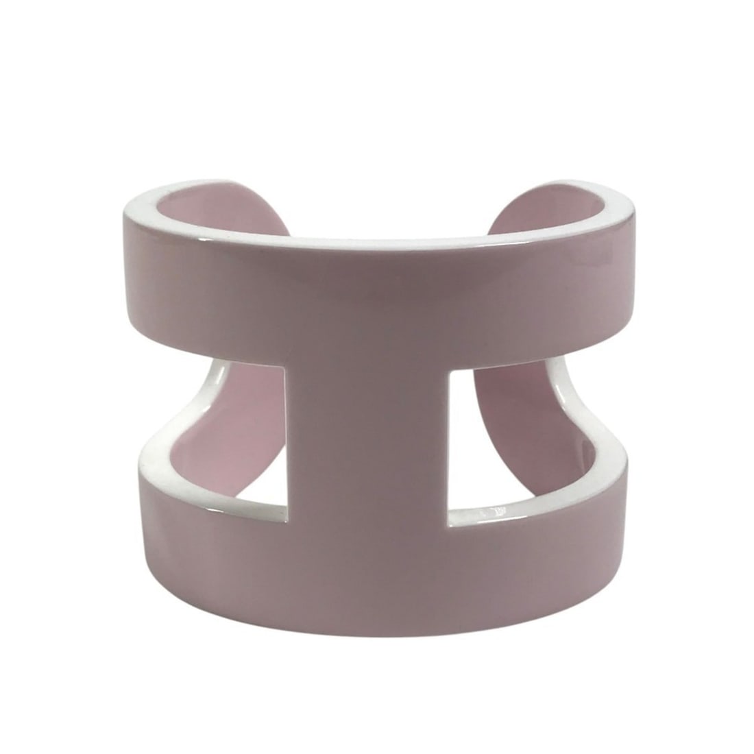 HERMES Hermes Ano Bangle Accessory Jewelry Bracelet Lacquer Women's Pink