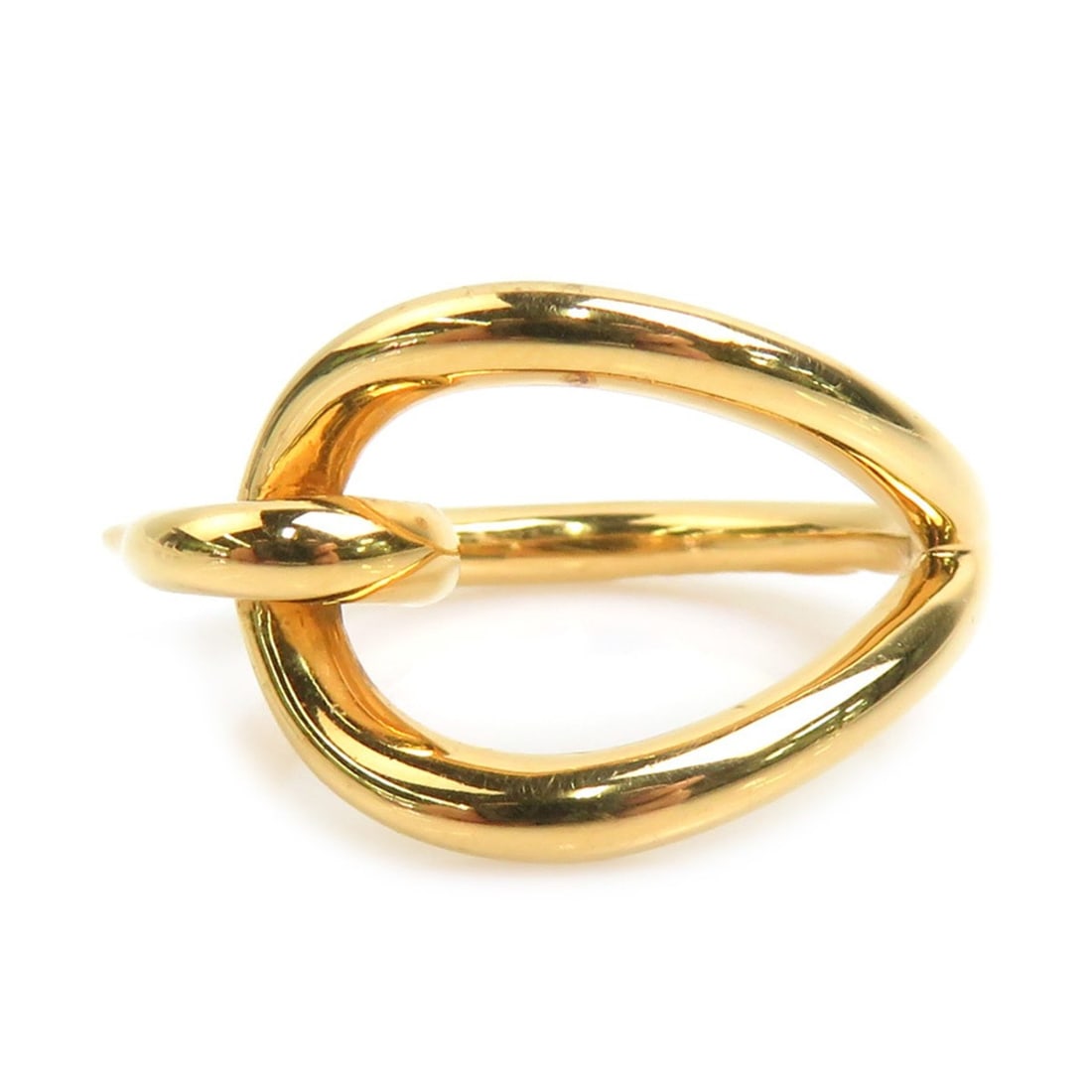 Hermes HERMES Scarf Ring Metal Gold Women's e62118a