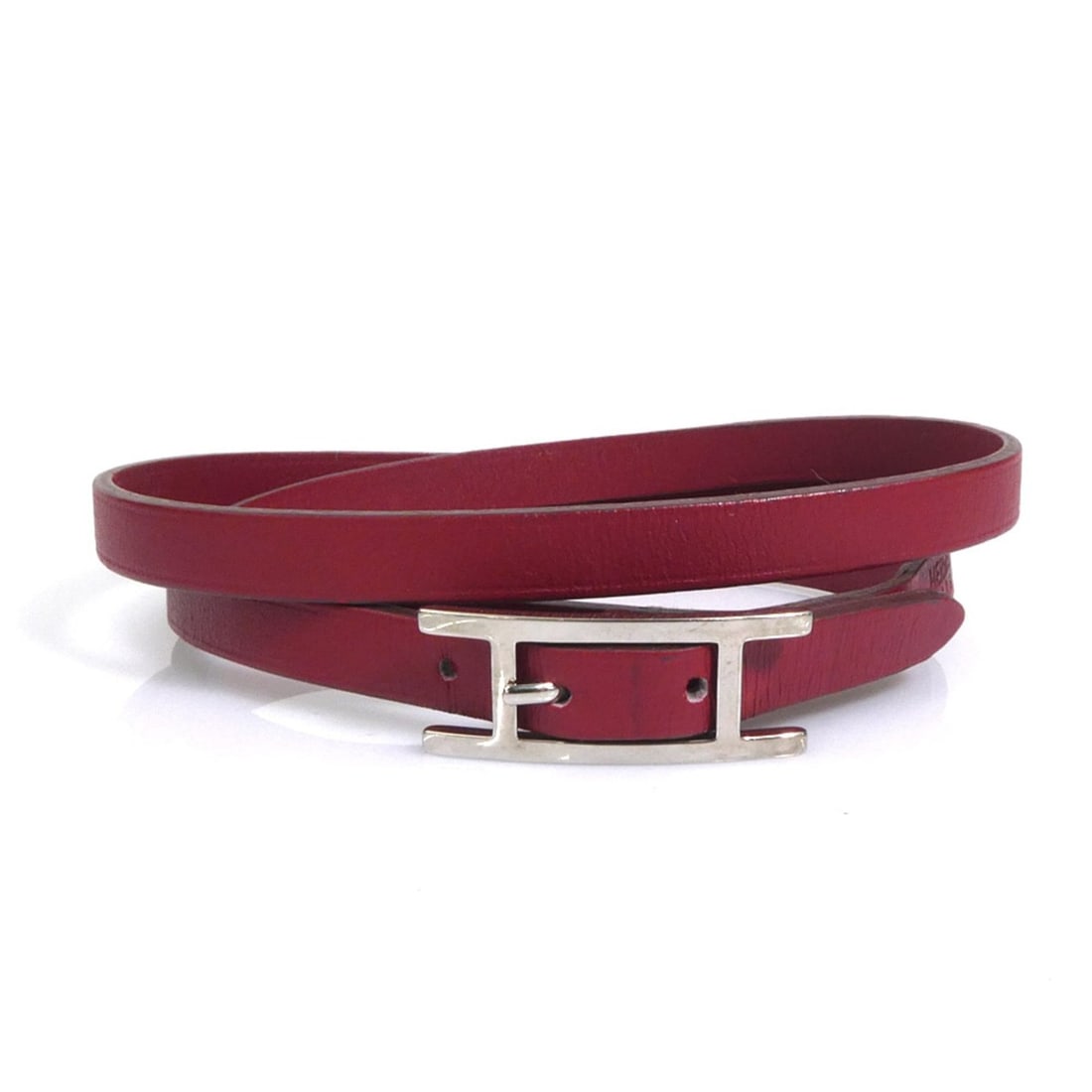 Hermes HERMES Bracelet Api Leather Metal Dark Red Silver Women's e62120a: --- Catalog ---Category: SizeTotal Length: 74.2cm / 29.21''Category: DesignType: Charm braceletColor: Dark red, SilverGender: WomenMaterial: Leather, MetalCategory: GeneralBrand: Hermes--- Item List -