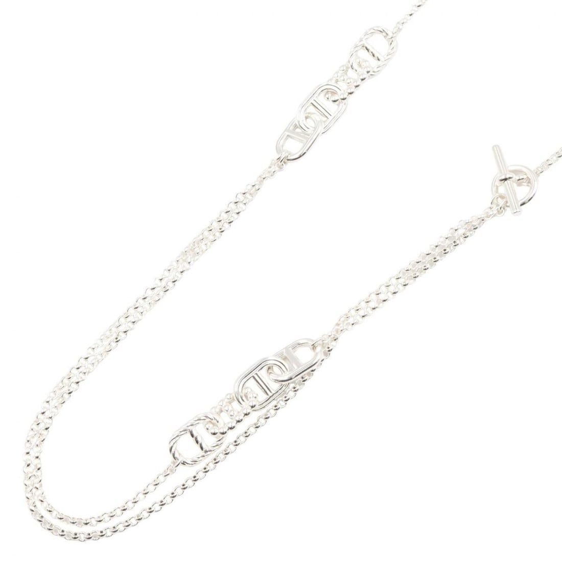 Hermes Chaine d'Ancre Area II Long Necklace, Sterling Silver 925, Women's Jewelry, Tone (1 of 7)