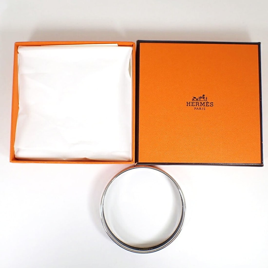 HERMES Enamel Bangle Bracelet - 6