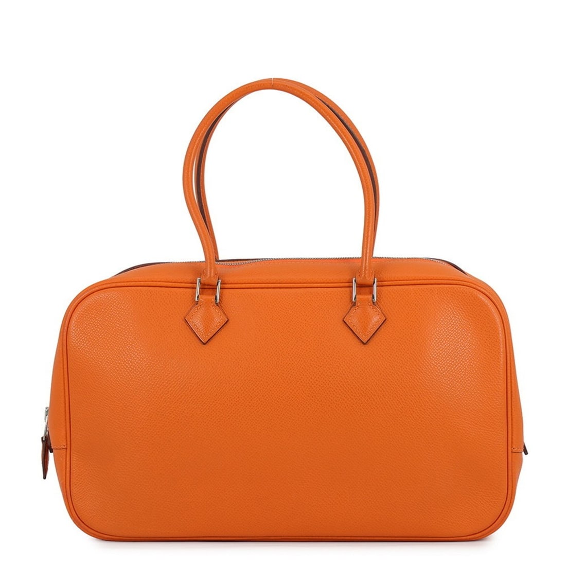 Hermes Plume Elan 28 Handbag, Orange Epsom Leather, ?I Stamp, Handbag HERMES