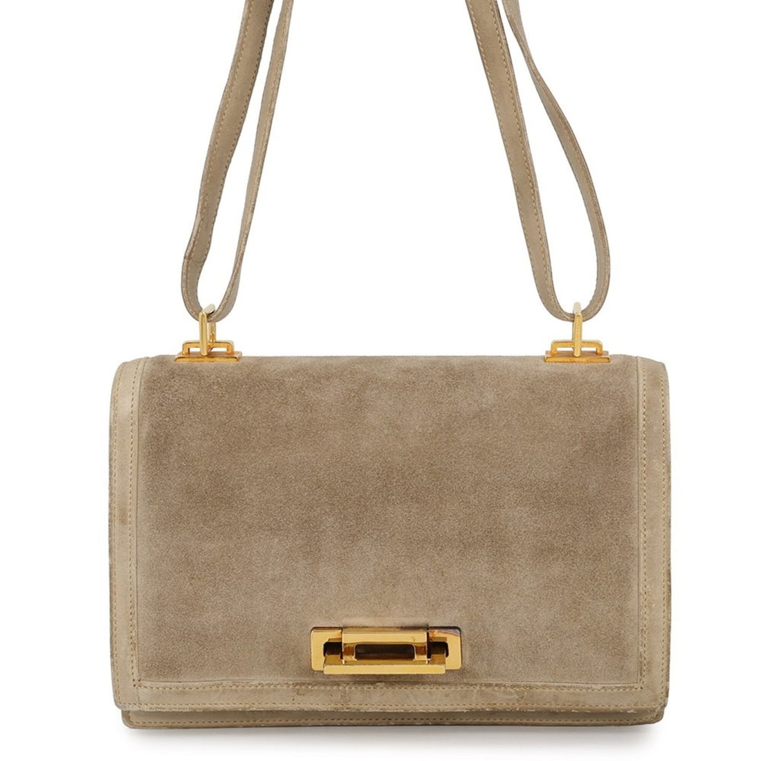 Hermes Shoulder Bag Kid Deux Beige Doblis C Stamp HERMES Handbag