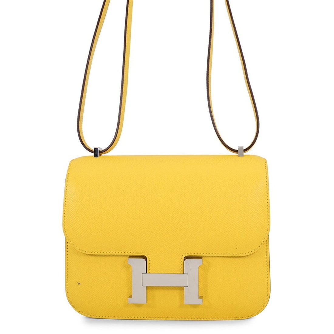 Hermes Shoulder Bag Mini Constance 3 Miroir Jaune Naple Epsom B Stamp HERMES Handbag Women's: --- Catalog ---Category: SizeSize (HxWxD): 15cm x 18.5cm x 5cm / 5.9'' x 7.28'' x 1.96''Category: DesignType: Shoulder bagColor: YellowGender: WomenMaterial: Epsom leather Category: GeneralBrand: Herm