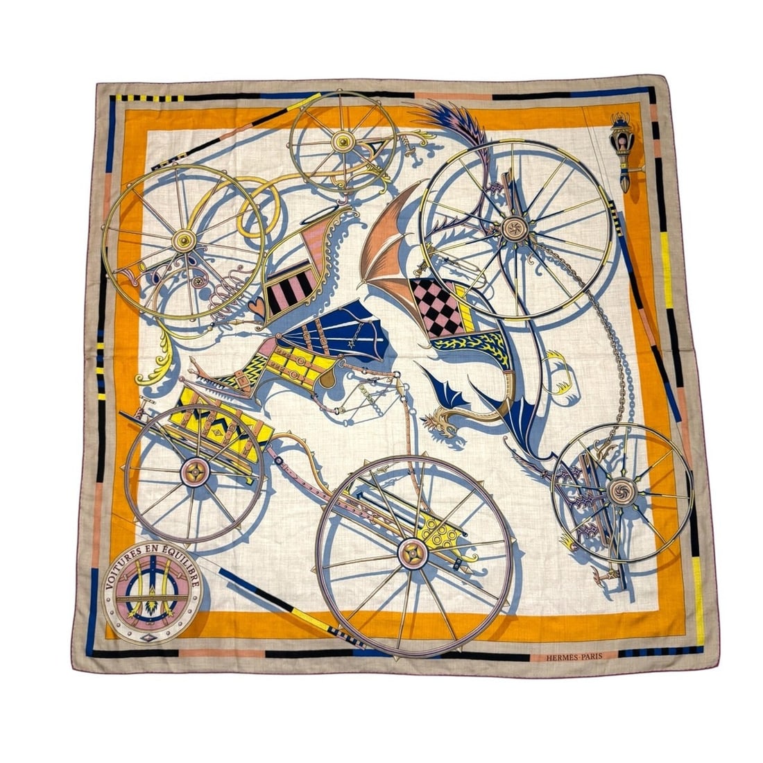 Hermes Carre Geant 140 Voitures en Equilibre (Elegant Carriage) - Women's