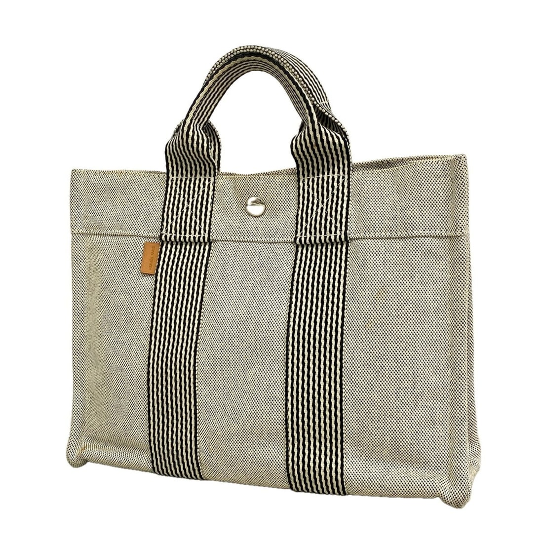 Hermes New Fourre-Tout Canvas Handbag, Black, Men's/Women's, P3338468: --- Catalog ---Category: SizeSize (HxWxD): 22cm x 30cm x 8cm / 8.66'' x 11.81'' x 3.14''Category: DesignType: HandbagColor: BlackGender: Men,WomenMaterial: Canvas Hardware Color: SilverCategory: