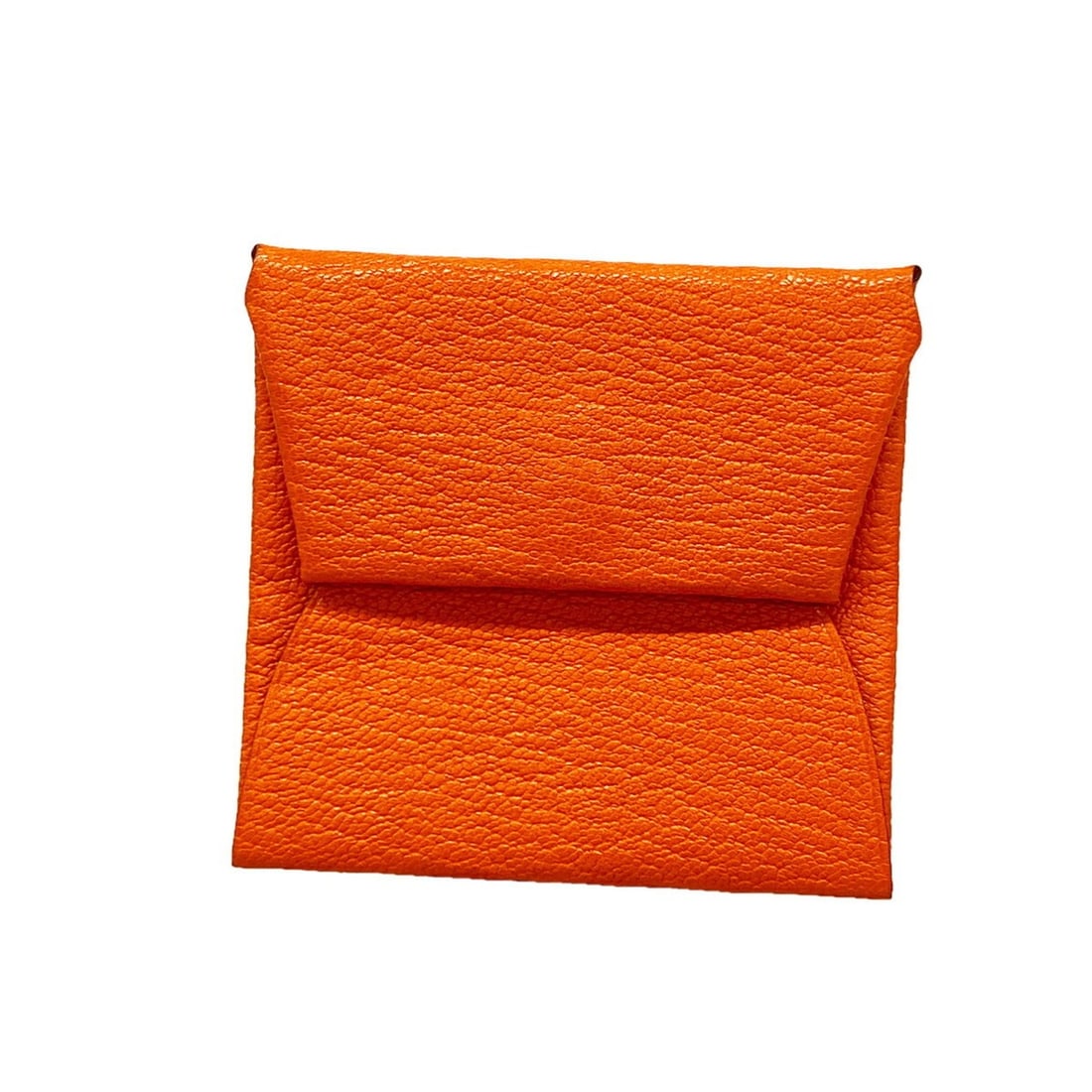 Hermes Bastia Chevre Mysore Orange Poppy Wallet/Coin Case (G Stamp) - Men's & Women's (1 of 7)