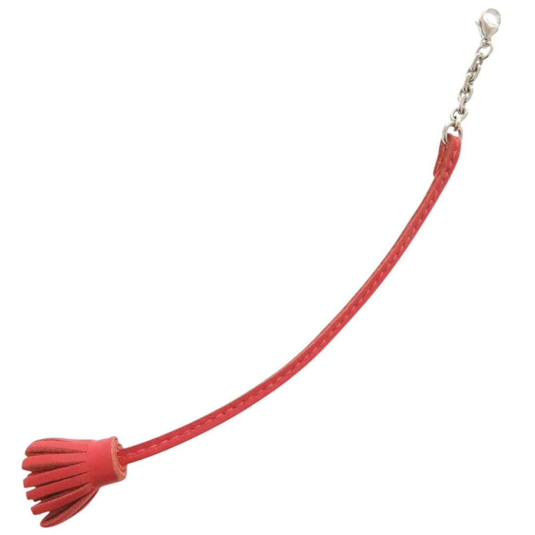 Hermes Carmenchita Petit Pompon 17 Agneau Milo Rose Texas Keychain 0318HERMES