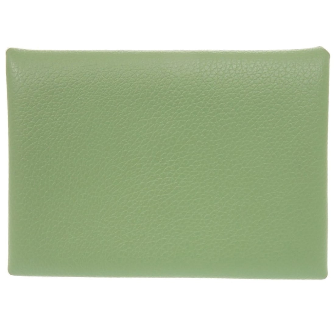 Hermes Calvi Duo Chevre Vert Cricket B stamp (2023 production) Business card holder/card case Green: --- Catalog ---Category: DesignType: Card caseColor: Green, VertGender: WomenMaterial: Chevre leather Category: GeneralBrand: HermesCategory: Physical PropertiesSize (HxWxD): 7.5cm x 10.5cm x 2cm / 2.