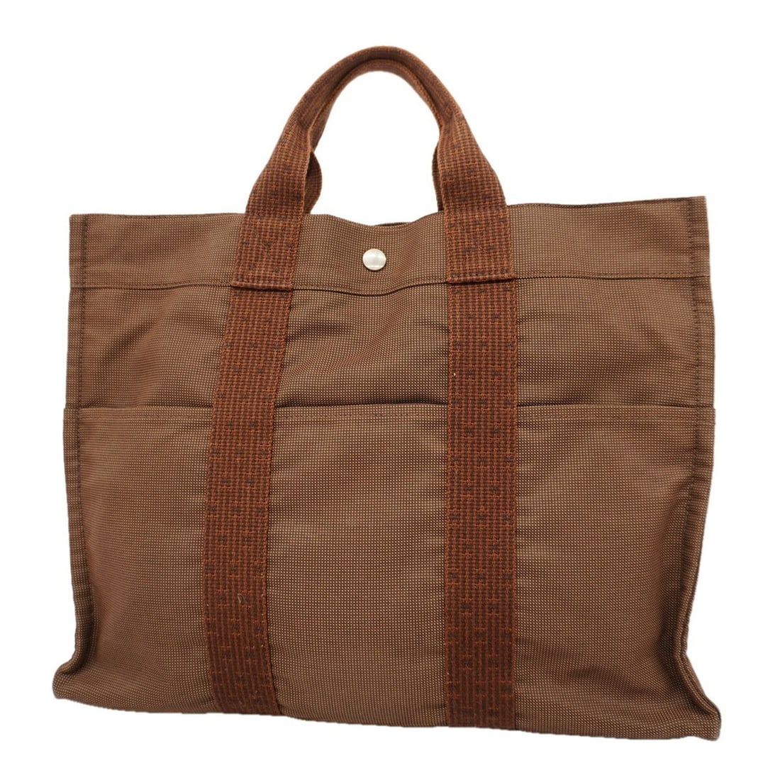 Hermes Herline MM Nylon Tote Bag, Brown, for Men and Women