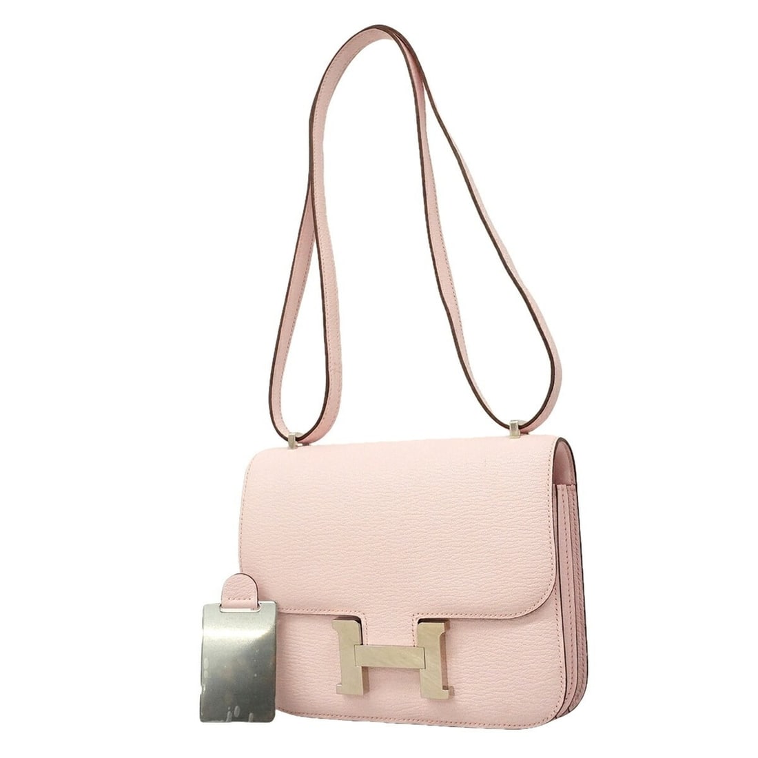Hermes Constance Mini Chevre Mysore Rose Darling Shoulder Bag (K stamp) - Ladies