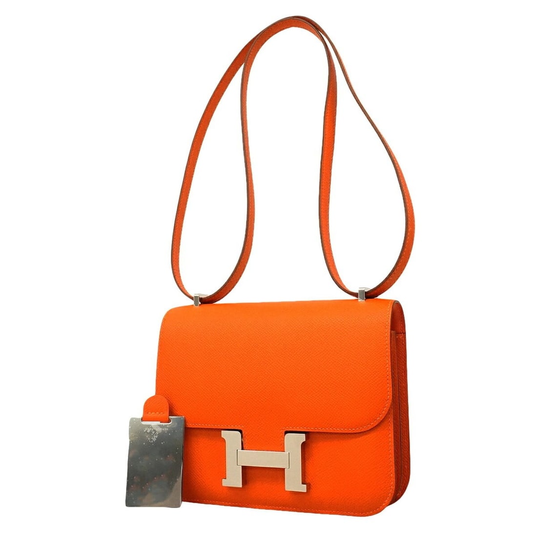 Hermes Constance Mini Shoulder Bag, Veau Epsom Leather, Feu G Stamp, Women's: --- Catalog ---Category: SizeSize (HxWxD): 16cm x 18.5cm x 4.5cm / 6.29'' x 7.28'' x 1.77''Category: DesignType: Shoulder bagColor: FeuGender: WomenMaterial: Epsom leather , Leather Hardware Color: Si