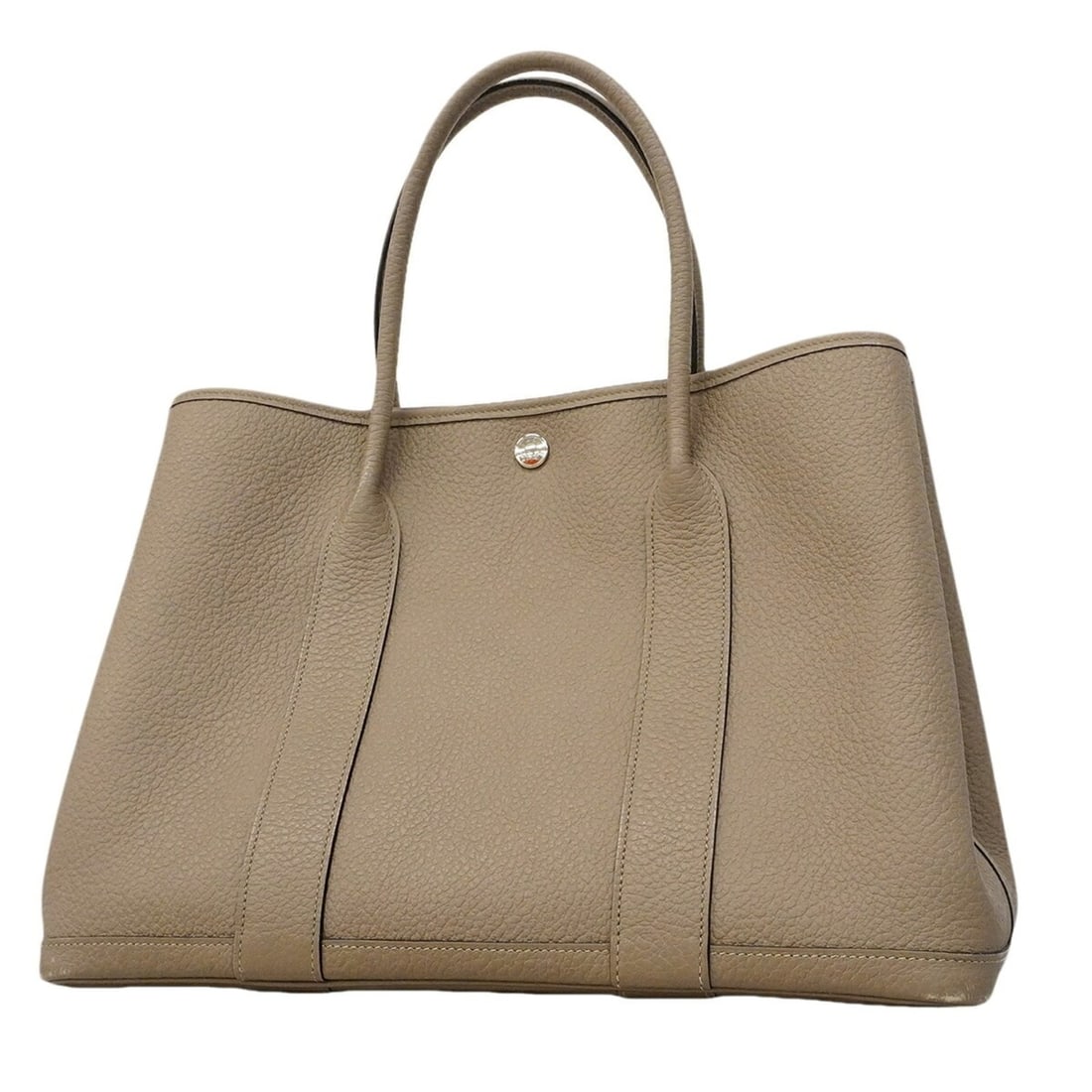 Hermes Garden PM Tote Bag, Country Gris Asphalt, C Stamp, Women's.
