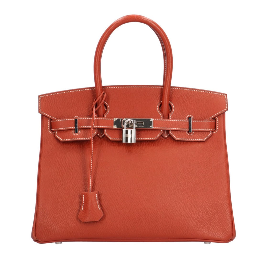 Hermes Birkin 30 Handbag, Veau Epsom Leather, Orange, Women's HERMES