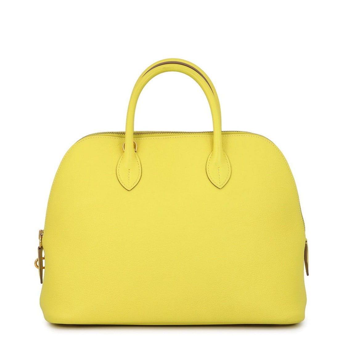 Hermes Bolide 1923 30 Lime Evercolor Handbag, D Stamp, 2-way Shoulder Bag.