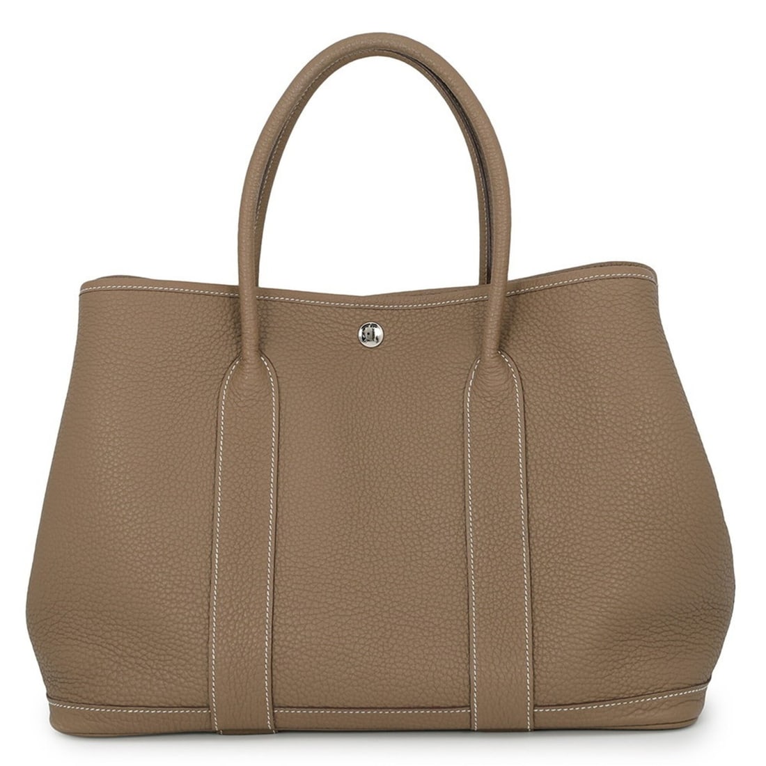 Hermes Garden PM Tote Bag, Etoupe Negonda, Y Stamp, HERMES Party, Garden, Handbag, Women's: --- Catalog ---Category: SizeSize (HxWxD): 26cm x 36cm x 18cm / 10.23'' x 14.17'' x 7.08''Category: DesignType: Handbag, Tote bagColor: Etoupe grayGender: WomenMaterial: Negonda leather Hardware Color