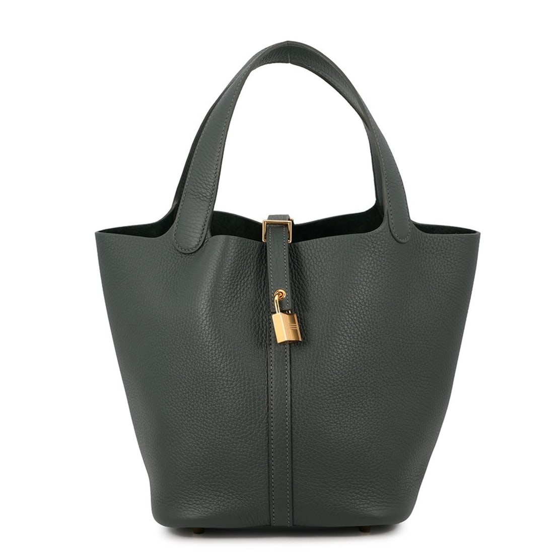 Hermes Picotin Lock MM Handbag, Vert Mangrove, Taurillon Clemence Leather, K Stamp. Lock, Picotin,