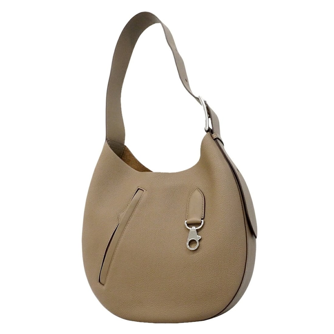 Hermes shoulder bag, Alson, Togo Swift leather, Etoupe, B stamp, women's.