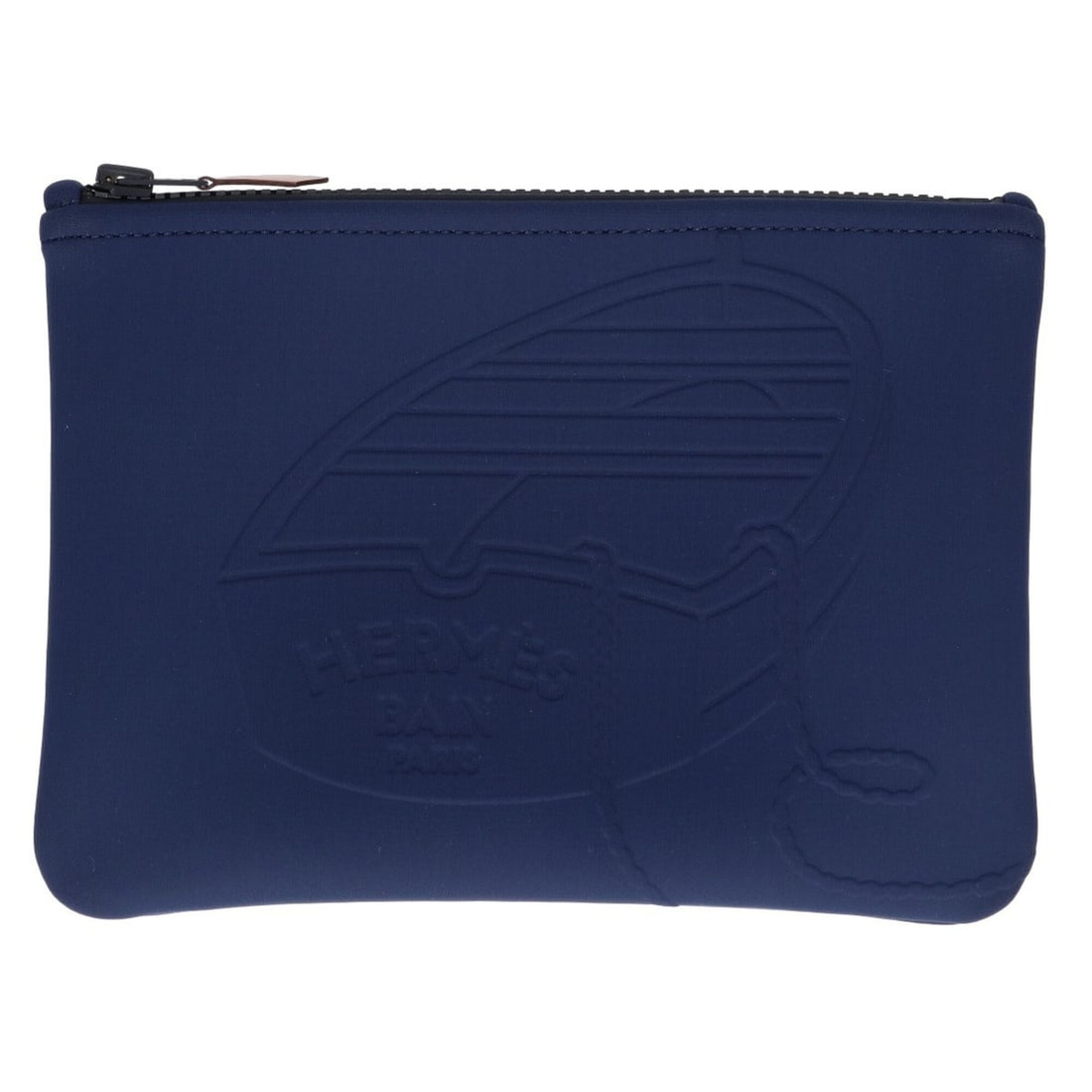 HERMES Neo Bain Thalassa PM Pouch, Marine, Women's