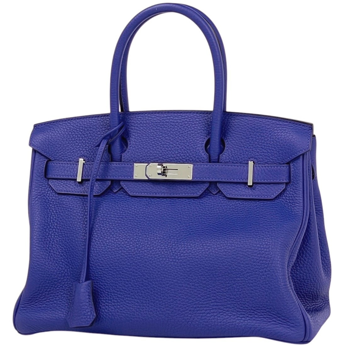 Hermes Birkin 30 Handbag, Taurillon Clemence Leather, Blue Electric, A, Women's: --- Catalog ---Category: SizeSize (HxWxD): 22cm x 30cm x 15cm / 8.66'' x 11.81'' x 5.9''Category: DesignType: HandbagColor: Blue ElectricGender: WomenMaterial: Taurillon clemence leather Category: Gen