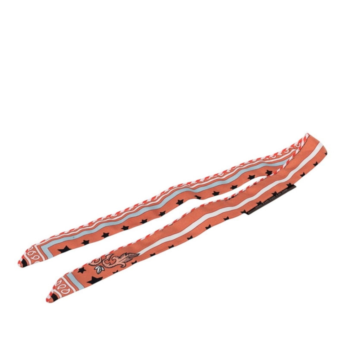 Hermes Twilly Doll Candy Paris Station Scarf Muffler Coral Pink Silk Women's HERMES